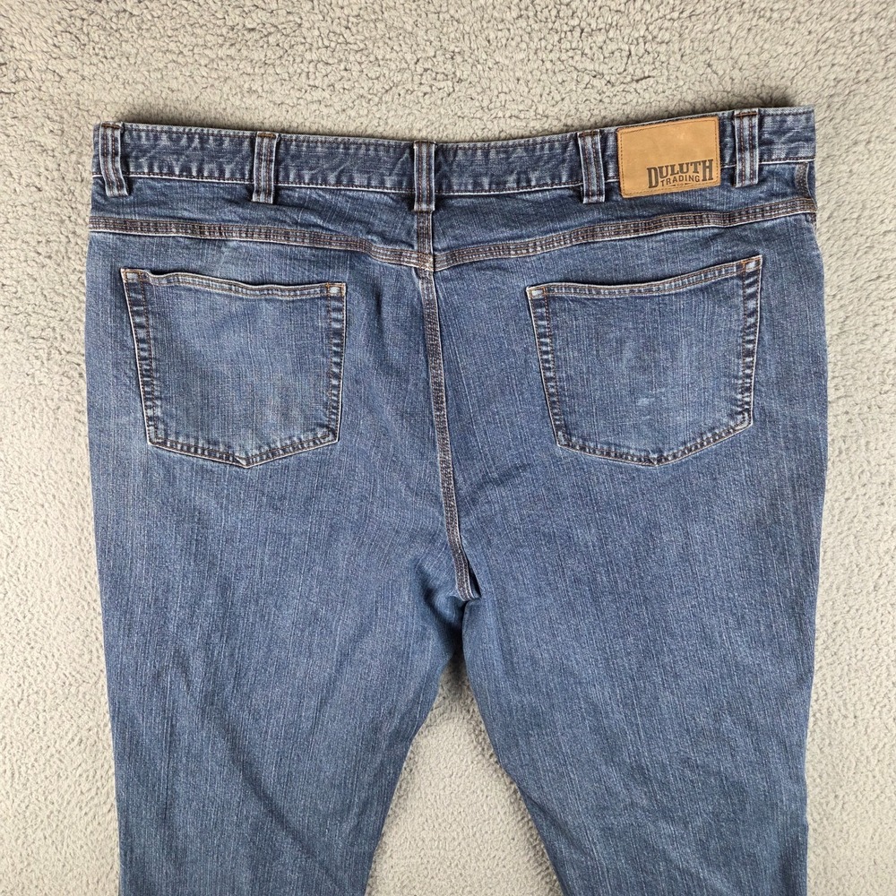 Duluth Trading Flex Ballroom Jeans Mens 46x30 (44x29) Blue Relaxed Fit Denim - Picture 11 of 12